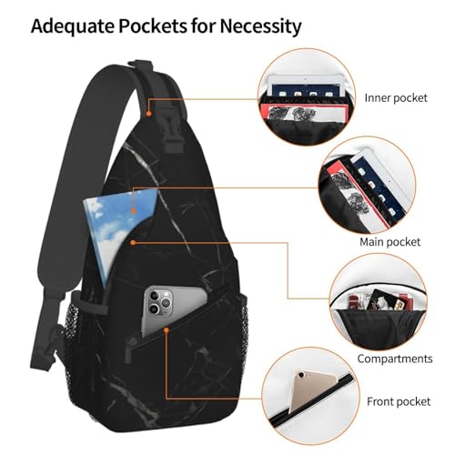 Bolso Bandolera Negro para Hombre y Mujer miniatura 4