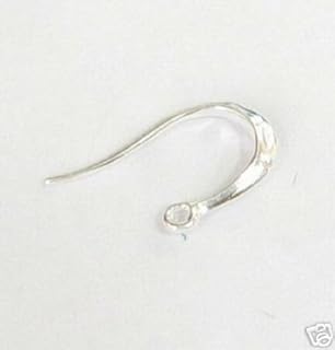 6 pcs .925 Sterling Silver Convex Earwires French Hook Ear Wire Earring Connector/Findings/Bright