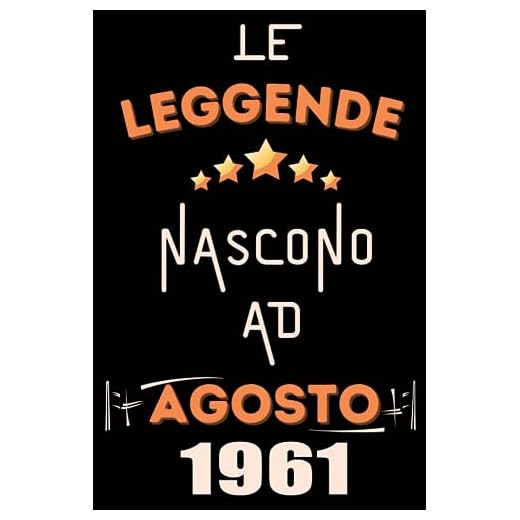 Le leggende Nascono Ad Agosto 1961: Idea Regalo di compleanno 62 anni originale per donne e uomini / Quaderno a righe"