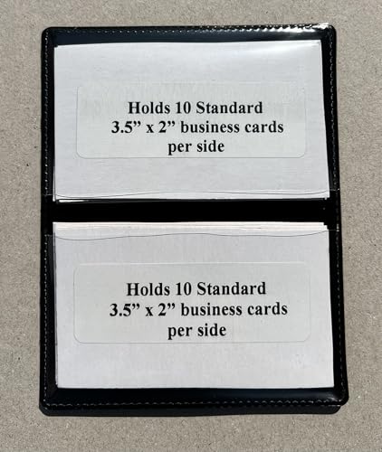 StoreSMART Black Folding Business Card Holders - 25 Pack - Polypropylene Plastic (RPP2915BK25)