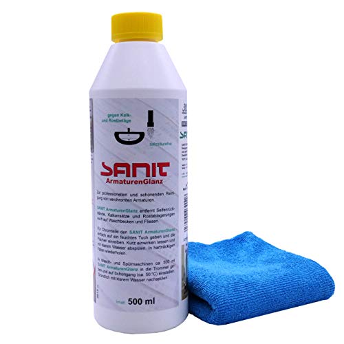 Sanit ArmaturenGlanz 500ml I für strahlende Armaturen I Mit Gratis Microfasertuch by kör4u I Made in Germany