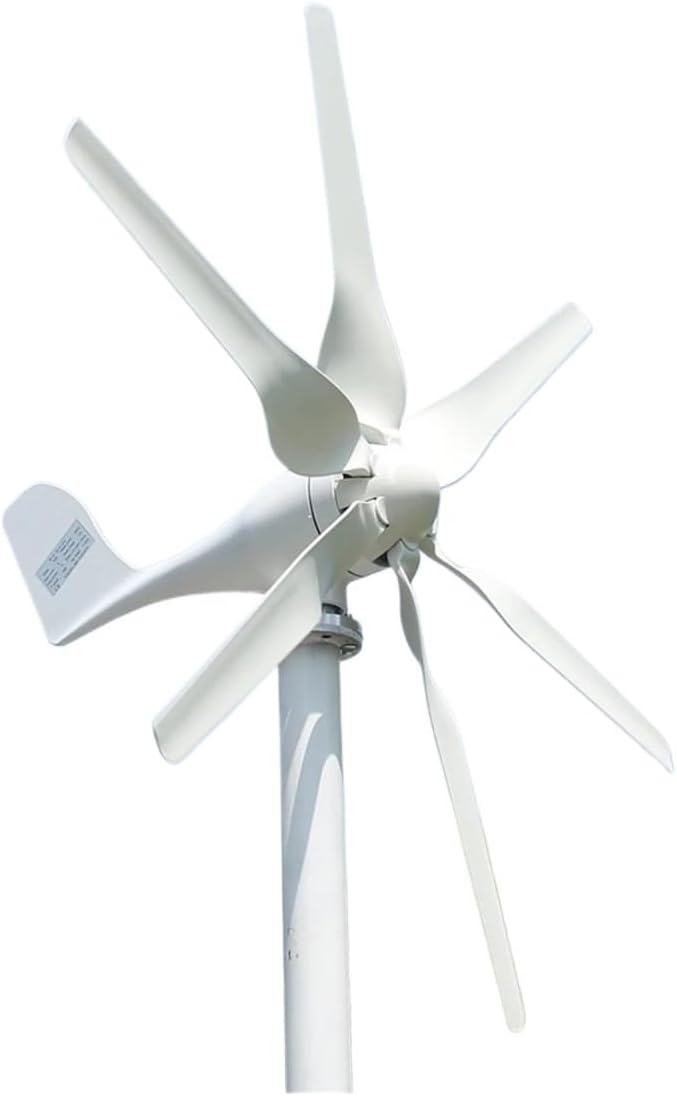 800W 1KW 12V 24V Horizontal Wind Turbine Generator Complete Set Windmill MPPT Charge Controller Small Generador for Home, Farm, RVs, Boats6 Blades,WIND TURBINE ONLY_12V