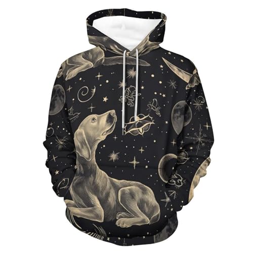 Sweat à capuche chien lune et étoiles : fini les pulls inconfortables