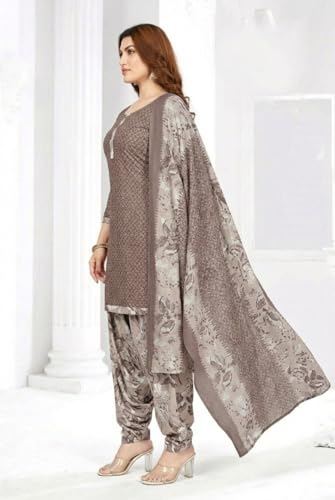 Image of Yashika Unstiched Crepe dress materials | Crepe Salwar Suit for women with dupatta | suit material for women unstitched