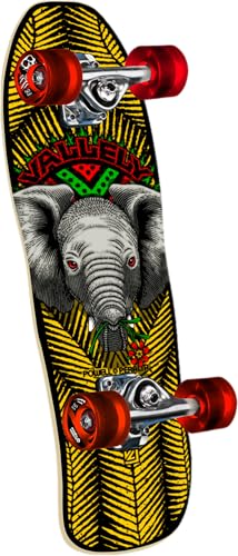 Powell Peralta Mini Mike Vallely Baby Elephant Skateboard Cruiser complet, jaune/noir, 20,3 x 66 cm