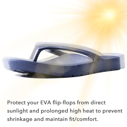 Image of Flip Flops for Women and Men with Arch Support Comfortable Recovery Slide Sandals Slip Resistant Shower Shoes Walking Thong Sandals Lightweight and Soft Footbed Slides Flip Flops