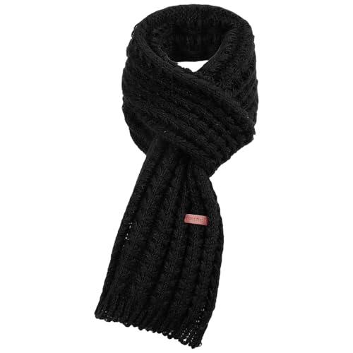 Bufanda de punto para niños, bufanda tejida para niños, bufanda de invierno para niños, calentador de cuello unisex, bufanda de color puro para niños y niñas de 2 a 10 años, color burdeos, Negro