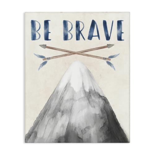 Stupell Industries 'Be Brave Mountain & Arrows'| Canvas Art