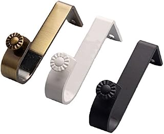 4Pcs Metal Curtain Pole Rod Bracket Adjustable Curtain Pole Support Heavy Duty Support Holder
