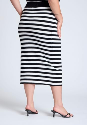 ELOQUII Elements Women's Plus Size Midi Sweater Skirt3