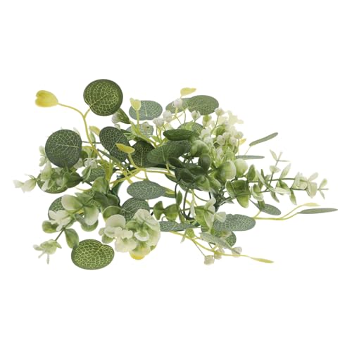 Mipcase decoración de Guirnalda de Velas pequeño de eucalipto pequeña Primavera habitación Central Anillos de Vela de Navidad candelabros para Velas cónicas Educación física Verde