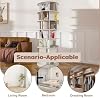 Torre zapatera giratoria de 6 niveles, organizador de zapatos giratorio 360°, carrusel de almacenamiento vertical rotatorio con base alta, estante de exhibición independiente para clóset, entrada, dormitorio 4