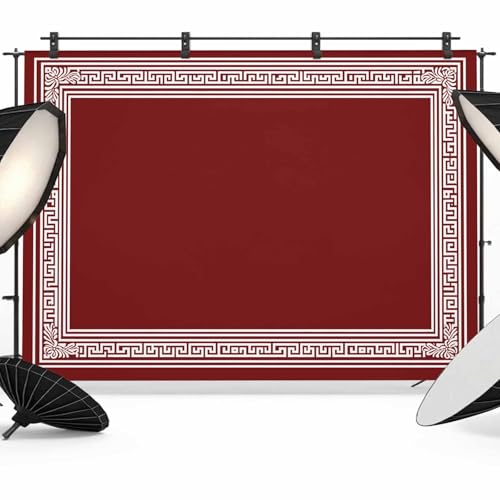 Photography Backdrop Greek Abstract Inspired Key Pattern Photo Background 5x7ft,Portrait