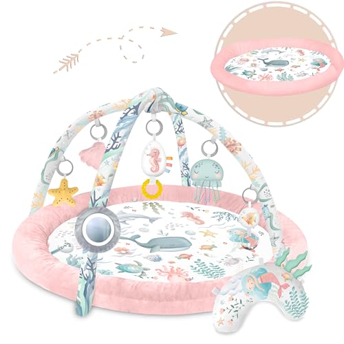 Tapis d'éveil bébé avec arche jouets développement sensoriel - 3