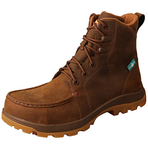 Image of Twisted X Men's 6 inch Work Oblique Toe Boot, Moc Toe Nano Toe with CellSole