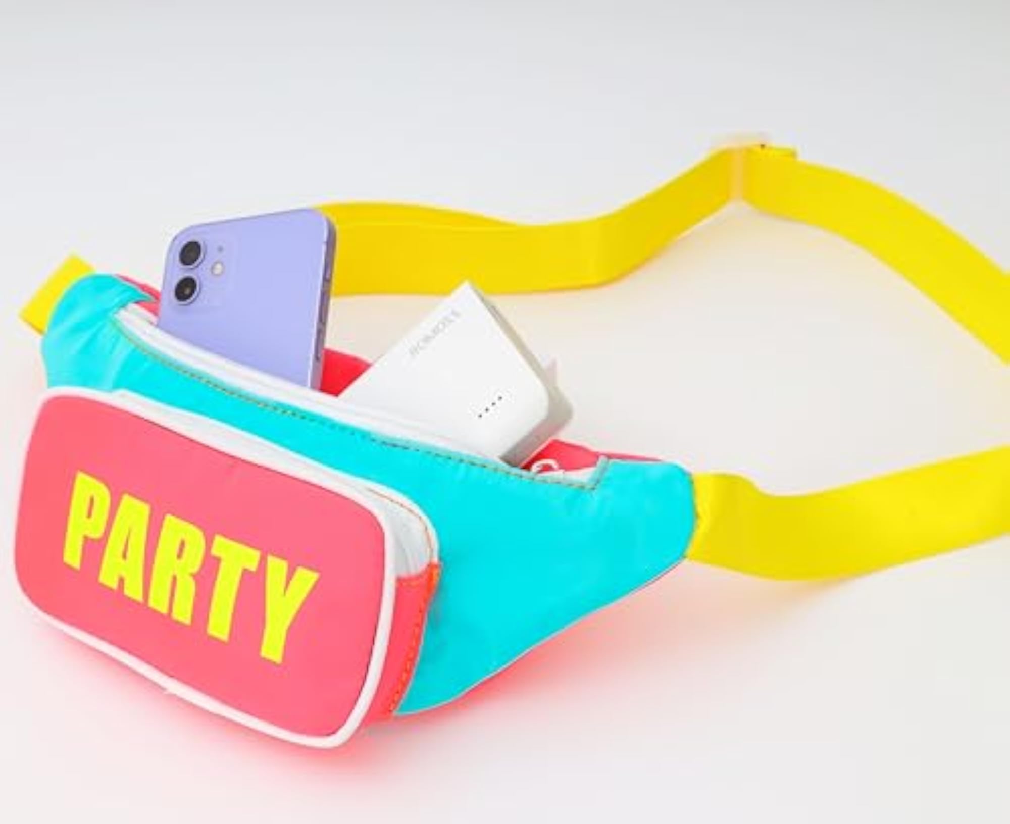 Neon Retro 80s Fanny Pack for Travel and Festivals