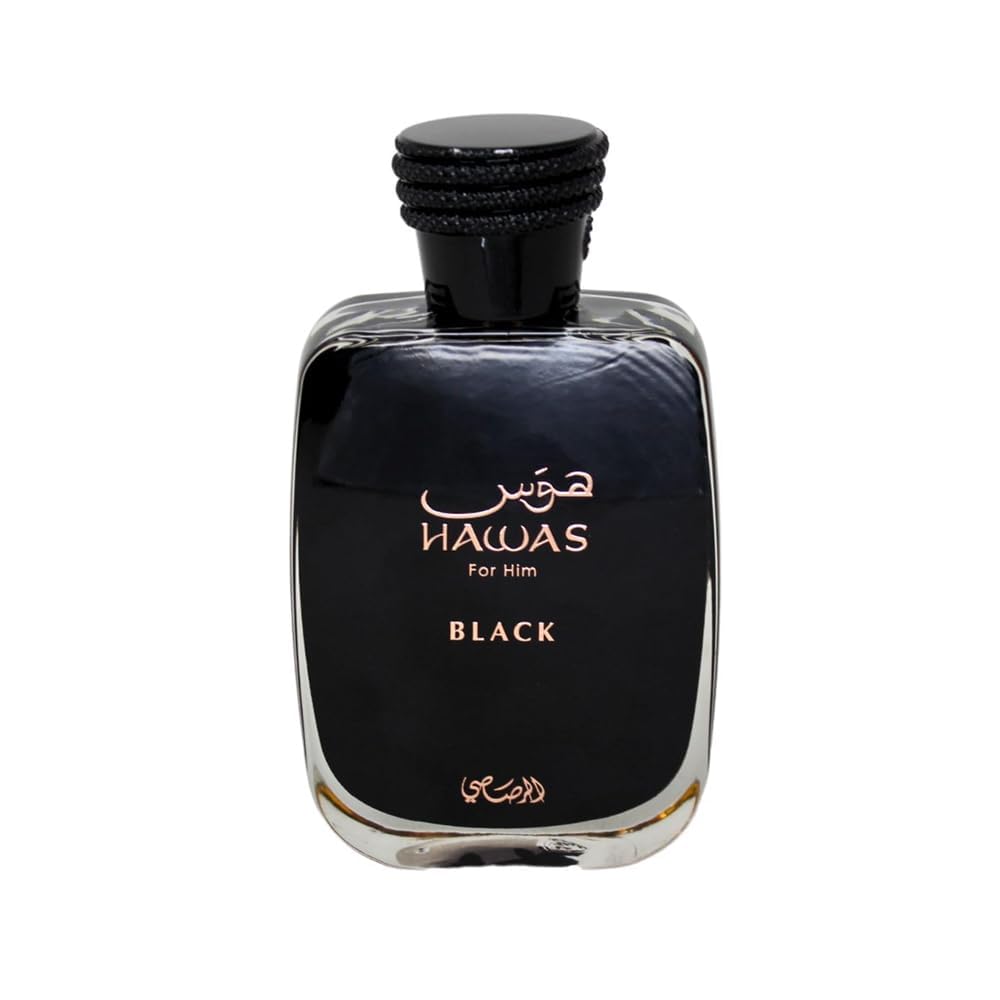 RASASI Hawas Black Eau De Parfum for Men & Women - 100ml | Premium and Long Lasting Perfume | Perfect for Work, Events & Special Occasions