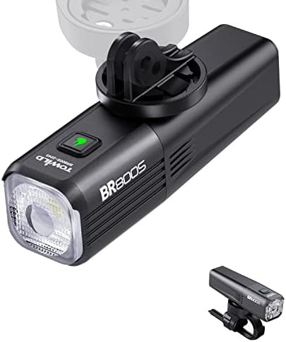 TOWILD BR1000 Bike Lights for Night Riding,1000 Lumen Lightweight Bike Front Light,Long Battery Life,Compatible with Garmin/GoPro Mount,3500mAh Rechargeable&Replaceable Battery,for Commuter Cyclists