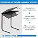 Table-Mate TV Tray Table | Portable Desk Folding Dinner Tray, Couch Table Trays for Eating Snack Food, Portable Laptop Desk, Bed Trays for Eating | Adjustable TV Trays with 3 Angles and Cup Holder