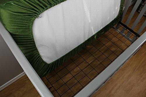 Dear Baby Gear Deluxe Crib Sheet Minky Fabric Baby Crib Sheets, Soft Machine-Washable Crib Mattress Sheet, Baby Bed Sheets - Football Field Print, 52"X28"X10" #TOP4