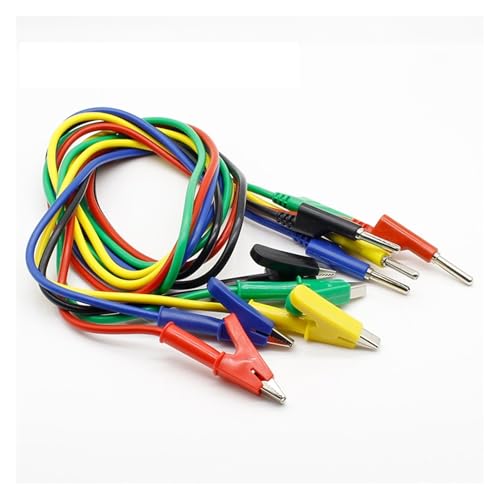 5pcs 1M Long Alligator Clip to Banana Test Cable Pair for Multimeter
