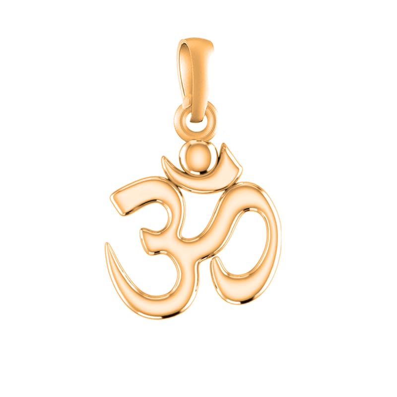 Colgante espiritual de plata para hombre con baño de oro de 22 quilates talla S