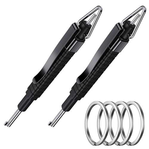 JEINAPA Black Strong Handcuff Key, Police Keys Clip for All Standard Series Hand Cuffs (2 Pack)