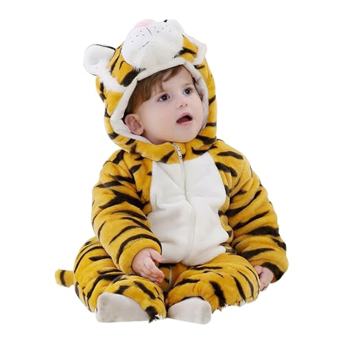 Costume de tigre pour bébé idéal pour fêter Halloween et Noël chaudement en famille