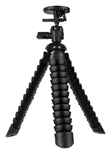 Vivitar Large Rubbarized Spider Tripod, Extends 12 inches and rotates 360 Degrees, VIV-SP-12-BLK