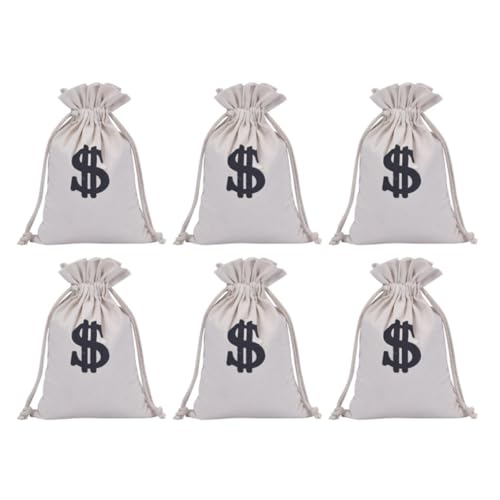 Sachet SWETRACE à cordon de serrage en tissu blanc élégant lot de 6 pièces pour confiseries