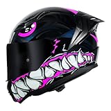Capacete Feminino Ls2 FF810 Vigo Sarbul Preto Rosa (56)