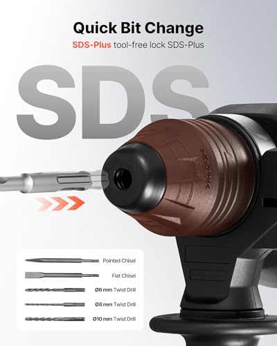 VEVOR 1-1/8 in SDS-Plus Rotary Hammer