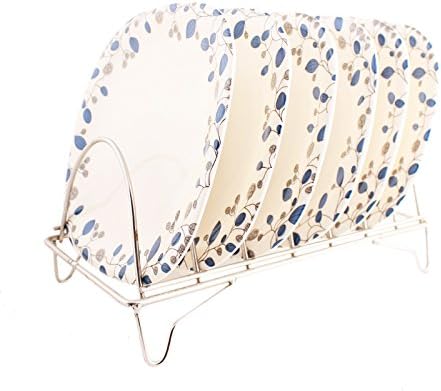 WHITE GOLD Melamine Square Shape Deco 8 INCH Half Quarter Plate Crockery SR008 - Florine (6 Pcs)