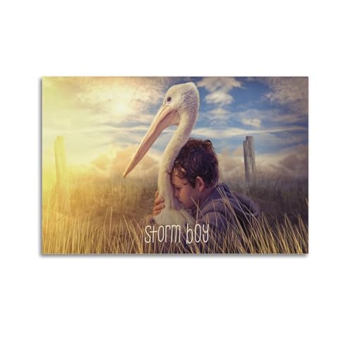 WYBRBHR Póster decorativo de película Storm Boy, lienzo decorativo para pared e imagen artística moderna para decoración de dormitorio familiar, 30 x 45 cm