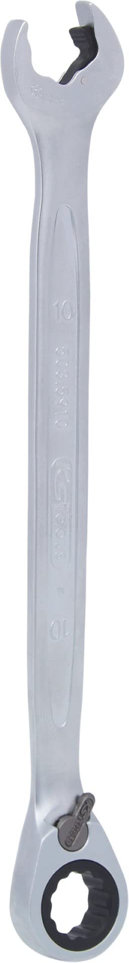 KS Tools503.5910 DUO GEARplus combination spanner with ratchet mechanism in ring and open jaw, reversible 10mm