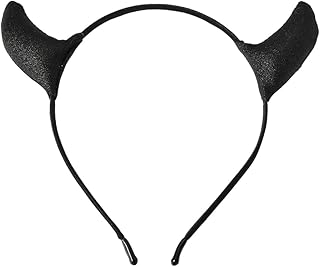 Black Devil Horns Headband Halloween Headbands for Women Devil Ears Headband Halloween Hair Band Devil Costume Accessories