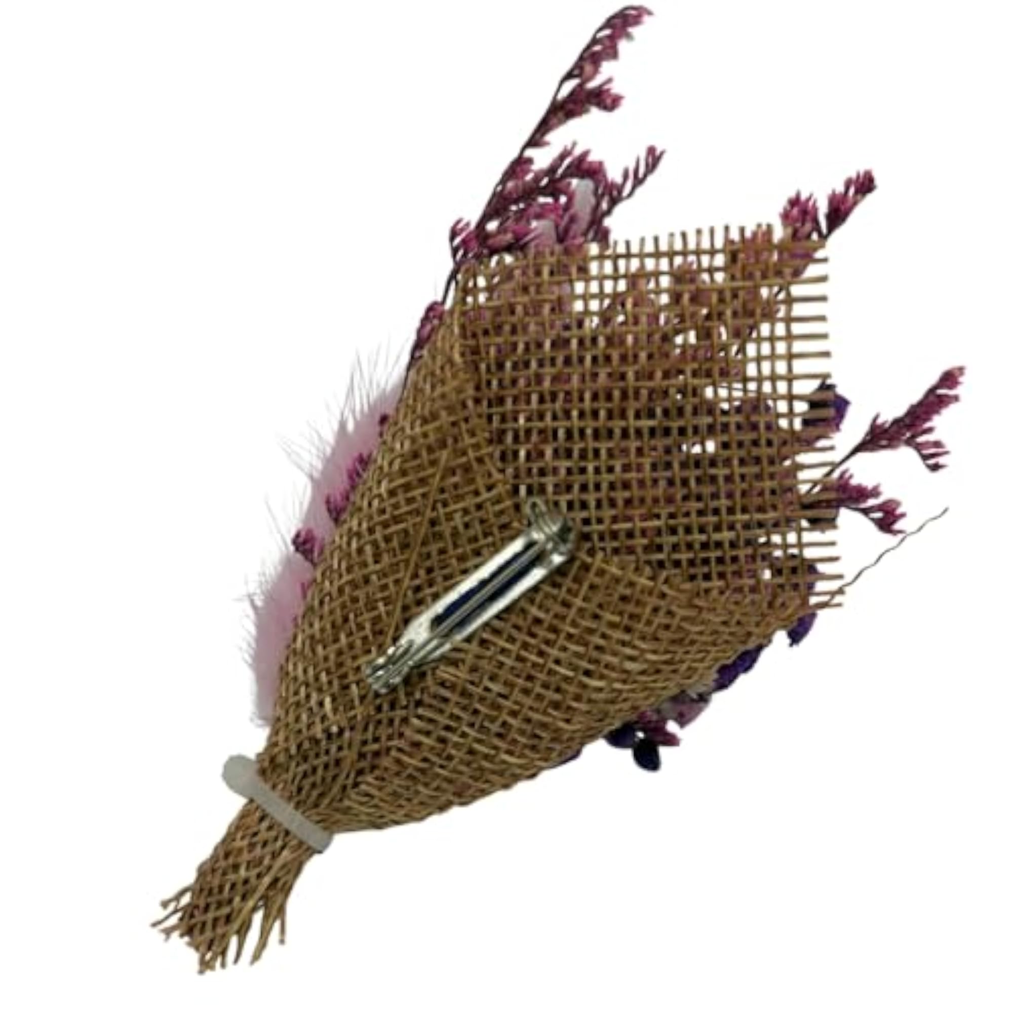Purple & Pink Artificial Flower Boutonniere, Floral Lapel Pin
