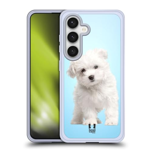 Head Case Designs Maltese Puppy Popular Dog Breeds Gel Case [Military Grade Protection] Compatible with Samsung Galaxy S24 5G and Compatible with MagSafe