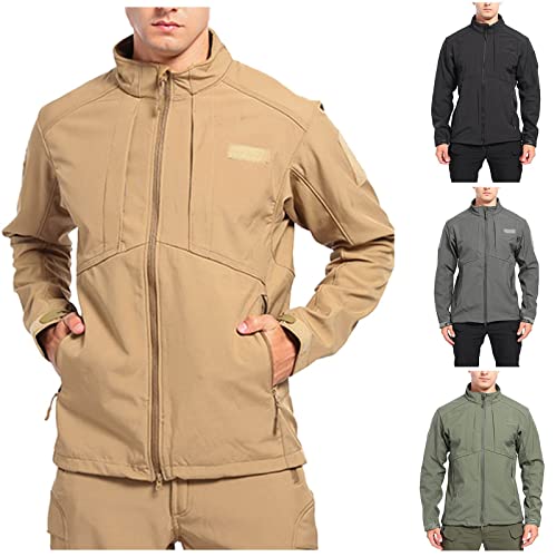 Veste tactique automne imperméable doublée polaire chaude pour homme