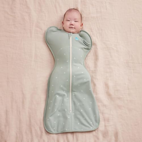 Image of Love to Dream Swaddle Up Transition Bag Original, Arms Up Position, Light and Ultra Breathable Cotton - Sleep Bag - 1.0 TOG - (20-24C) Ideal for Moderate Temps, Moon Olive, Small, 8-13lbs