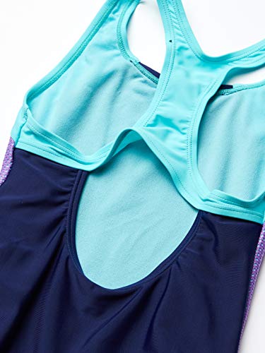 Speedo Girl's Swimsuit One Piece Mesh Splice Thick Strap2