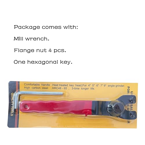 Image of Adjustable Grinder Wrench & 5 /8-11 Nut Kit | Replacement Flange Parts For Milwaukee Dewalt Grinders
