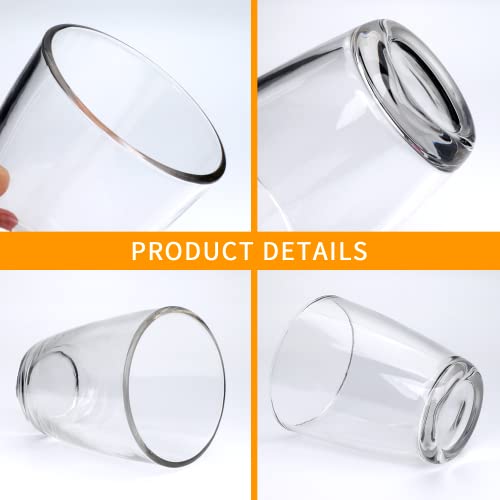 Qappda 7 Ounce Juice Glasses,Stackable Drinking Glass Set Of 12,Clear Water Glasses Durable Homemade Beverage Tumbler For Soda,Mixed Drinks,Milk,Daily Use #TOP2