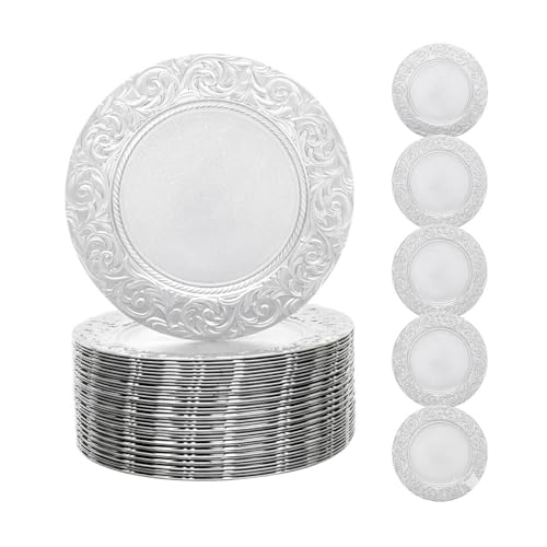 Platos base redondos reutilizables 13 pulgadas 100 piezas