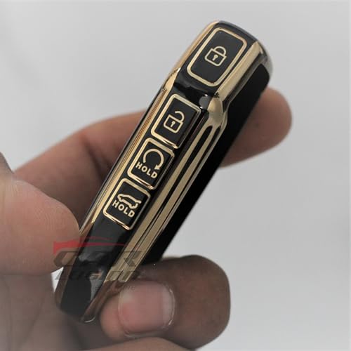 Image of Car Key Cover Fit for New Kia Seltos Facelift 2024 2023 | Carens, Clavis x line | Sonet Facelift - 4 Button Smart Key