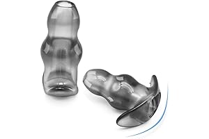 Silicone Suction Cup Realistic Classic Plug Double Headed Smooth Hollow Object Suitable...