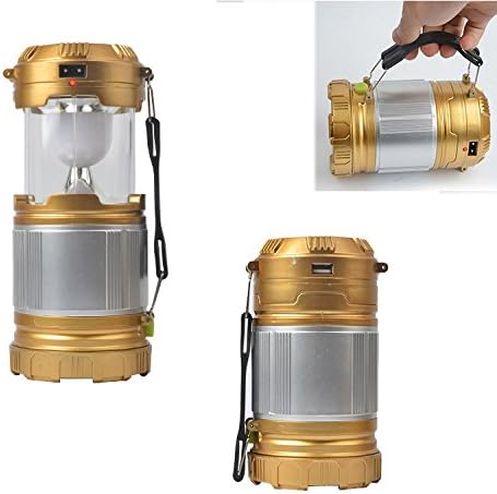 LED Hand Lamp Collapsible Solar Camping Lantern Tent Lights for Outdoor Lighting