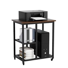 パソコン机　プリンタ台 プリンター台 キャスター付き パソコンラック W60*D50*H70cm 9