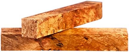 Stabilized Maple Burl Wood Pen Blank | Wood Pen Blanks 2 Pack | 3/4" X 3/4" X 5"