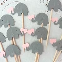 Algopix Similar Product 20 - Grey Elephants holding Light Pink